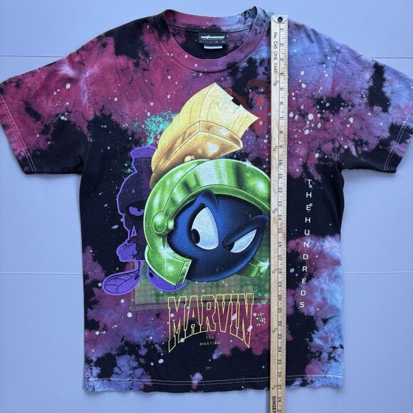 Marvin the Martian x The Hundreds Looney Tunes Space Shirt Men Medium Fits Small - Picture 4 of 12